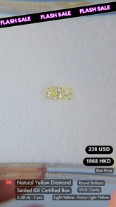 Natural Yellow Diamond Deal (0.38 cts)